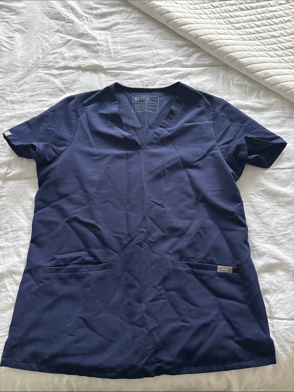 V-neck scrub top